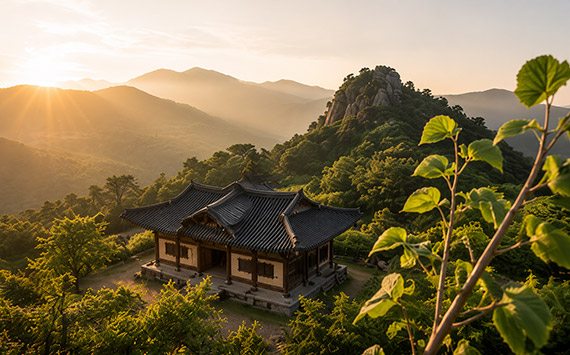 국사봉 산자락의 전통 사찰과 닥나무